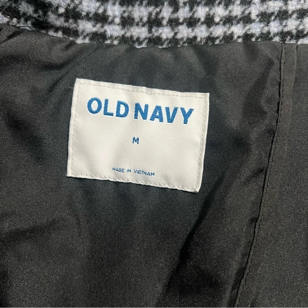 Old Navy Medium Oversized Plaid Soft-Brushed Tweed Blazer Double Button NWT